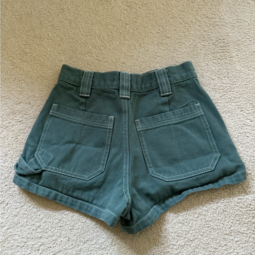 Pacsun Green High-Waisted Cargo Shorts